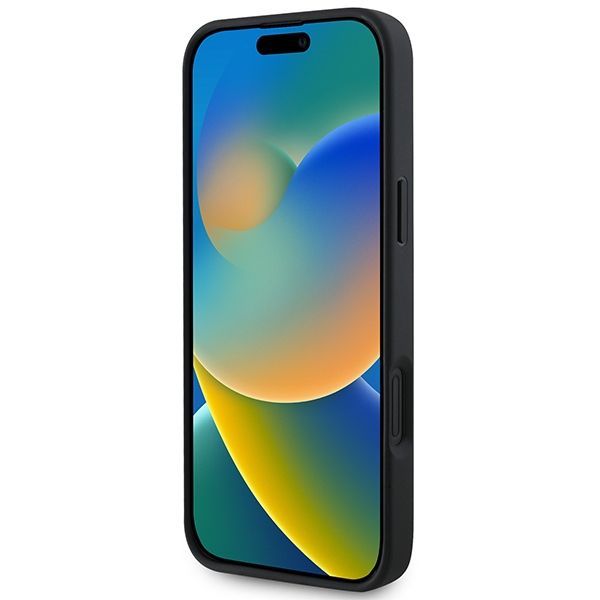 Tagakaaned Guess Guess Saffiano Classic Logo MagSafe iPhone 16 Plus Case - Black