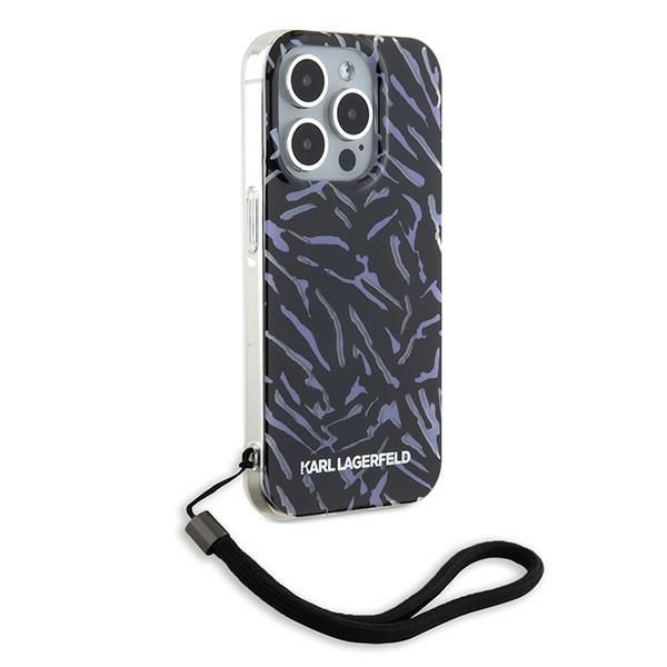 Back panel cover Karl Lagerfeld Karl Lagerfeld Zebra With Cord iPhone 15 Pro Max Case - Purple