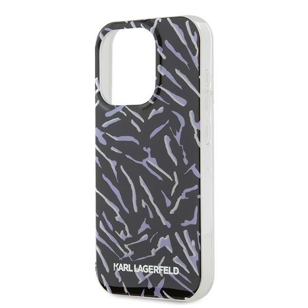 Back panel cover Karl Lagerfeld Karl Lagerfeld Zebra With Cord iPhone 15 Pro Max Case - Purple