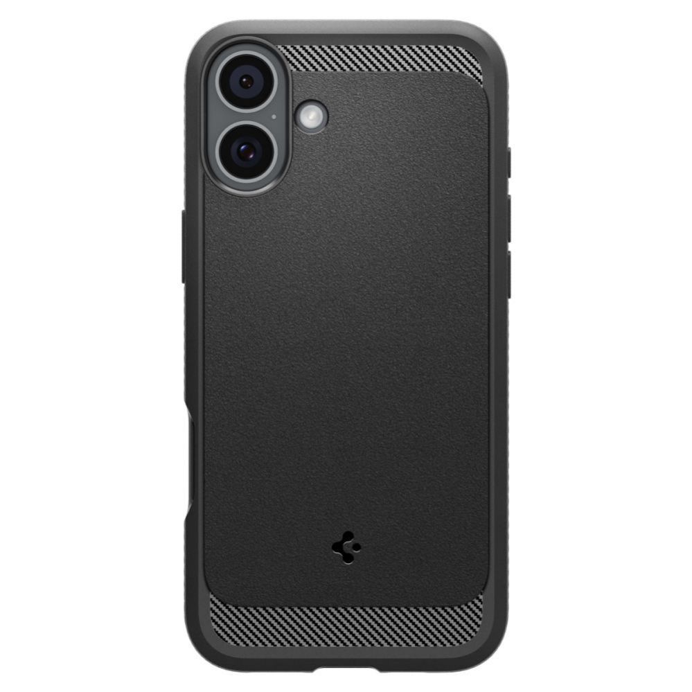 Back panel cover Spigen Spigen Rugged Armor MagSafe case for iPhone 16 - black