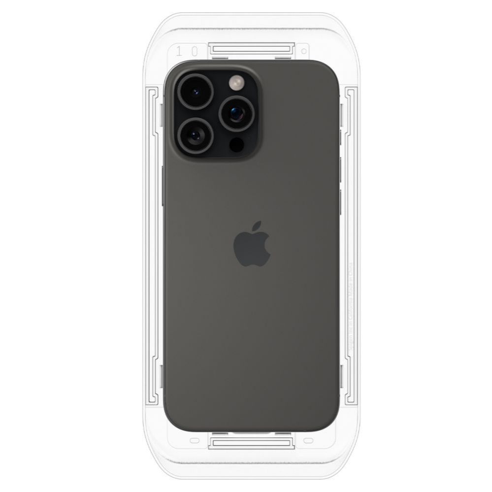 Protective glass Spigen - Spigen Glas.tR EZ Fit Tempered Glass for iPhone 16 Pro / 17 / 17 Pro - 2 pcs.