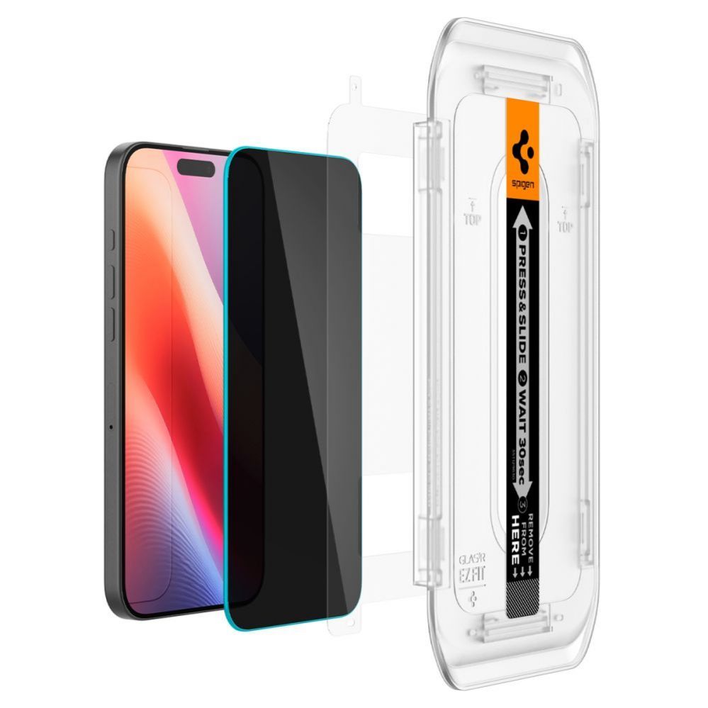 Aizsargstikls Spigen Spigen Glas.tR EZ Fit Privacy Tempered Glass for iPhone 16 Pro Max / 17 Pro Max - 2 pcs.