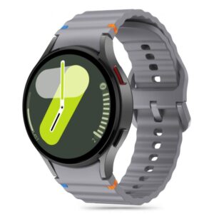 Cits mobilo telefonu aksesuārs Tech-Protect  Tech-Protect Silicone Sport Strap for Samsung Galaxy Watch 4 / 5 / 5 Pro / 6 / 7 / FE - Gray 
