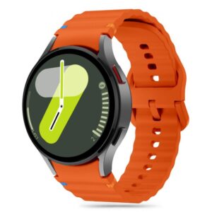 Cits mobilo telefonu aksesuārs Tech-Protect  Tech-Protect Silicone Sport Strap for Samsung Galaxy Watch 4 / 5 / 5 Pro / 6 / 7 / FE - Orange 