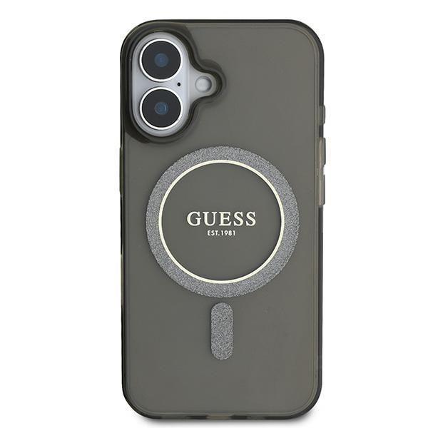 Muu telefoni lisavarustus Guess Guess IML Glitter Circle MagSafe case for iPhone 16 - black