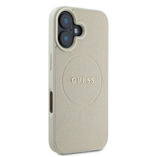 Other Phone Accessory Guess Guess Grained Ring MagSafe case for iPhone 16 - beige