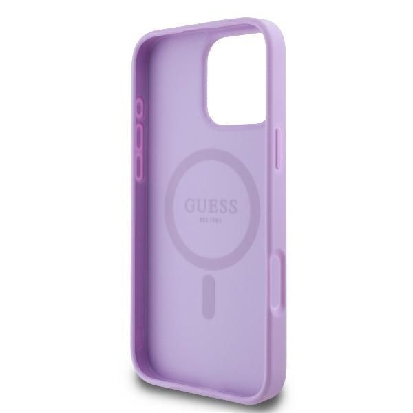 Muu telefoni lisavarustus Guess Guess Saffiano Peony Classic Logo MagSafe iPhone 16 Pro Max Case - Purple