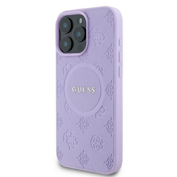 Muu telefoni lisavarustus Guess Guess Saffiano Peony Classic Logo MagSafe iPhone 16 Pro Max Case - Purple