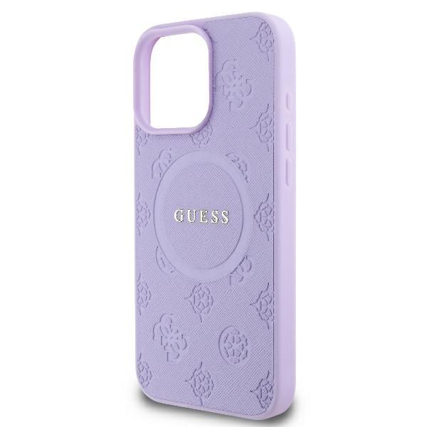 Muu telefoni lisavarustus Guess Guess Saffiano Peony Classic Logo MagSafe iPhone 16 Pro Max Case - Purple