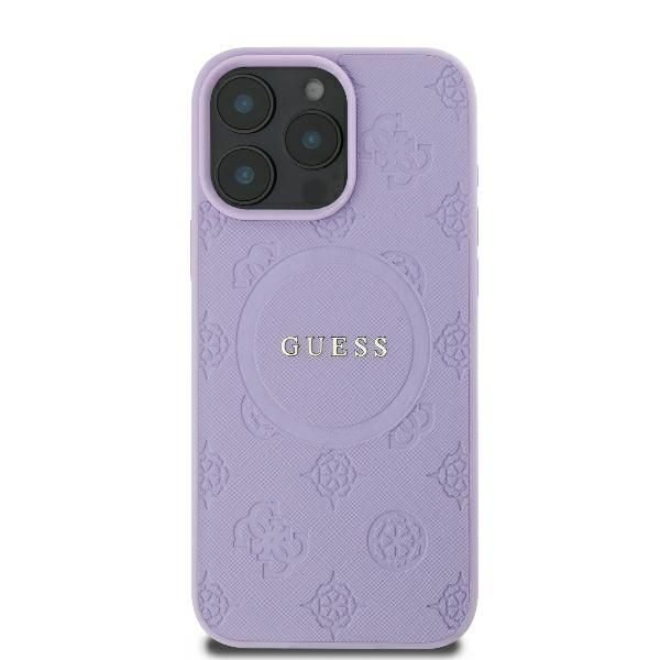 Muu telefoni lisavarustus Guess Guess Saffiano Peony Classic Logo MagSafe iPhone 16 Pro Max Case - Purple