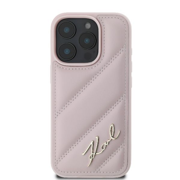 Muu telefoni lisavarustus Karl Lagerfeld Apple Karl Lagerfeld Quilted Signature iPhone 16 Pro Case - Pink Pink