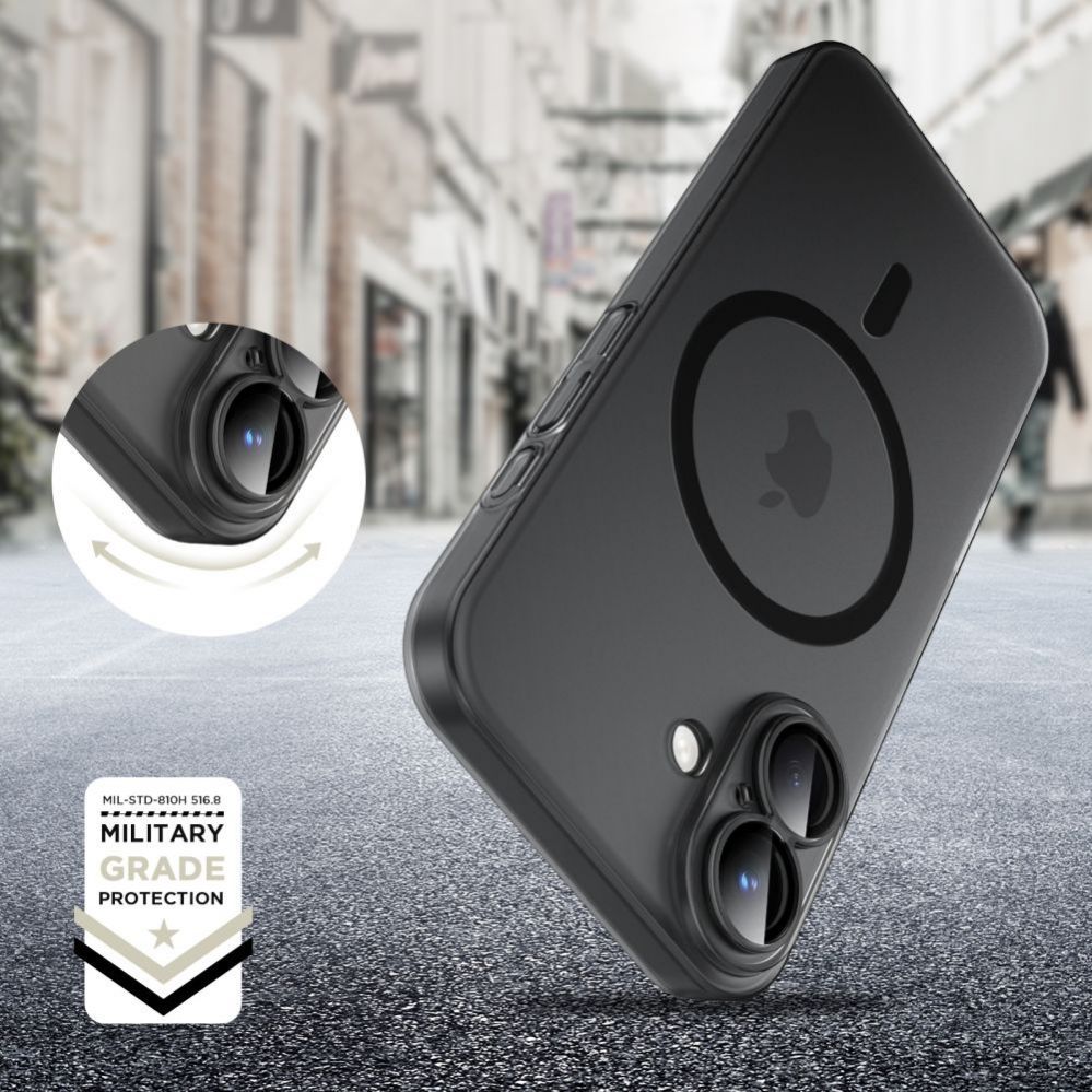 Cits mobilo telefonu aksesuārs Tech-Protect Tech-Protect MagSlim MagSafe iPhone 16 Case - Black