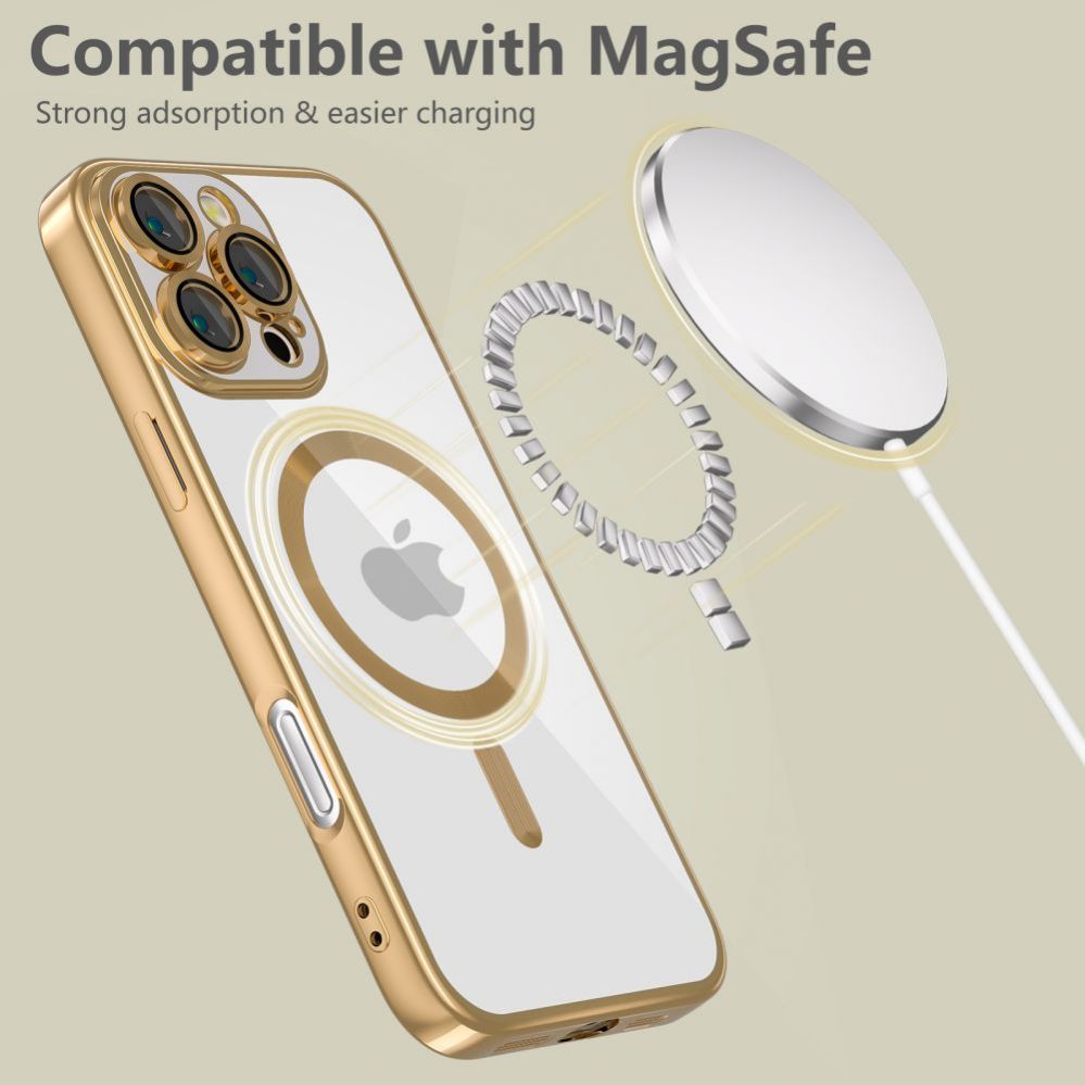 Cits mobilo telefonu aksesuārs Tech-Protect Tech-Protect MagFlex MagSafe Case for iPhone 16 Pro Max - Gold