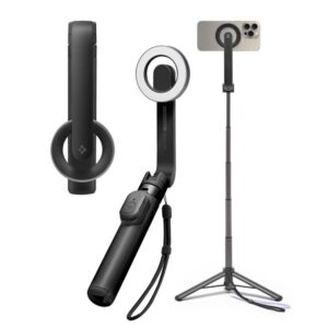 Kitas telefono priedas Spigen  Selfie stick Spigen S571W MagSafe Bluetooth with tripod - black 