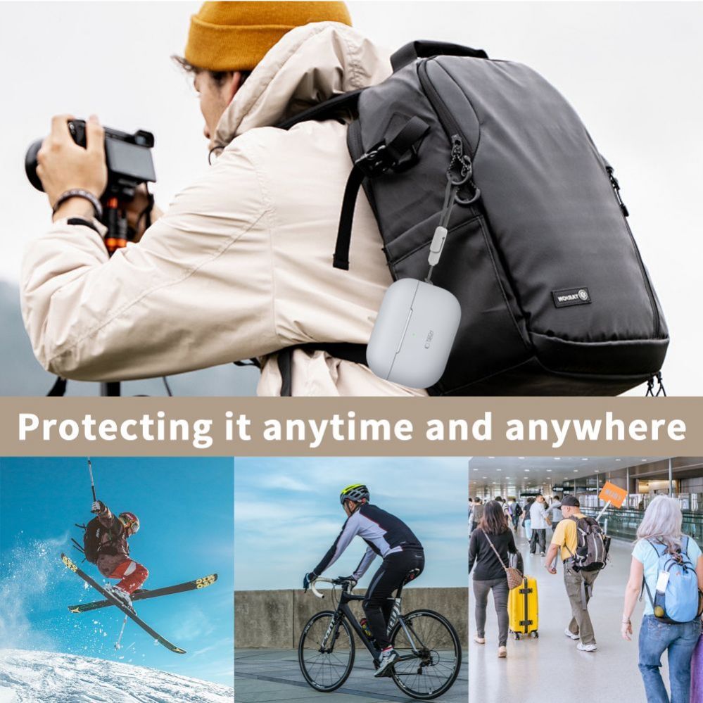 Muu telefoni lisavarustus Tech-Protect Tech-Protect Silicone Case for Apple AirPods Pro 1 / 2 - Beige