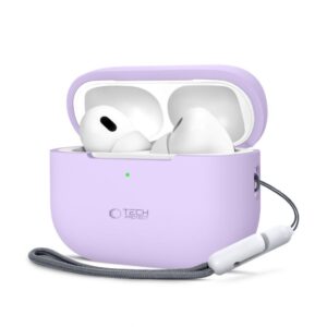 Maciņš austiņām Tech-Protect Apple AirPods Pro 1 / 2 Silicone Case Purple