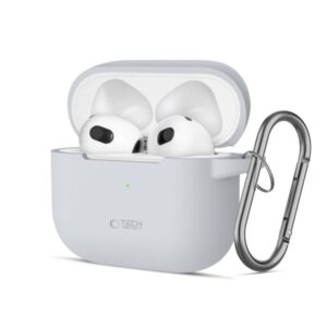 Maciņš austiņām Tech-Protect Apple Tech-Protect Silicone Hook Case for Apple AirPods 3 - Gray Gray
