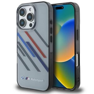 Kitas telefono priedas BMW  BMW Motosport IML Random Stripes iPhone 16 Pro Case - Gray 