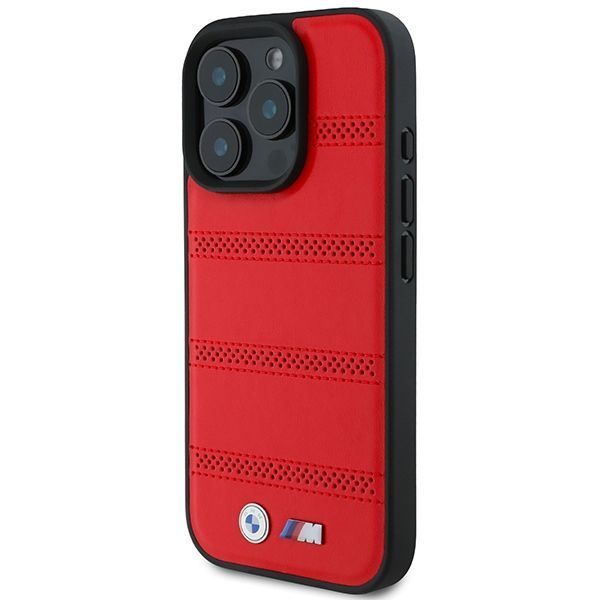 Muu telefoni lisavarustus BMW BMW M Perforated And Stitched Line MagSafe case for iPhone 16 Pro - red