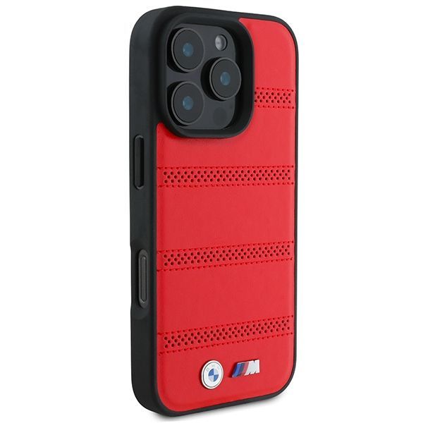 Muu telefoni lisavarustus BMW BMW M Perforated And Stitched Line MagSafe case for iPhone 16 Pro - red