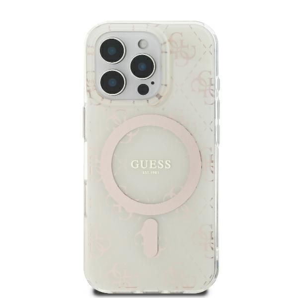 Muu telefoni lisavarustus Guess Guess IML 4G Background MagSafe iPhone 16 Pro Case - White