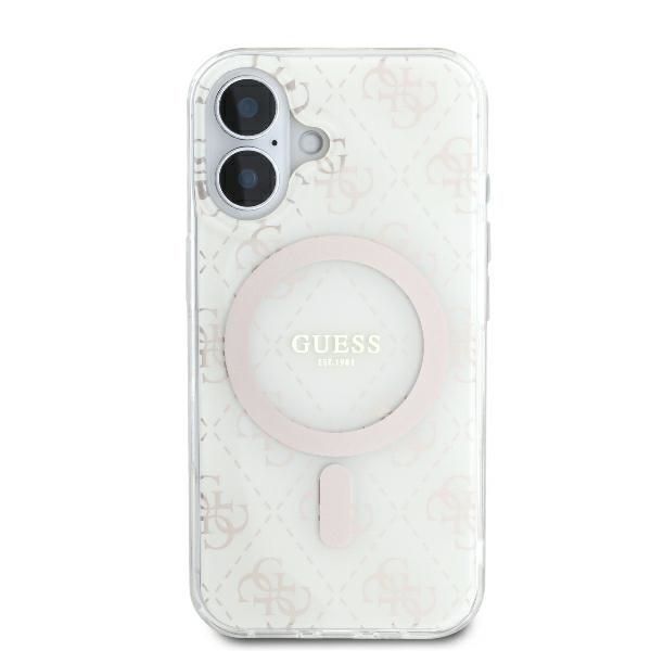 Muu telefoni lisavarustus Guess Guess IML 4G Background MagSafe Case for iPhone 16 Plus - White