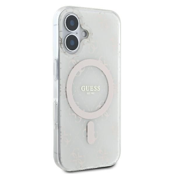 Muu telefoni lisavarustus Guess Guess IML 4G Background MagSafe Case for iPhone 16 Plus - White