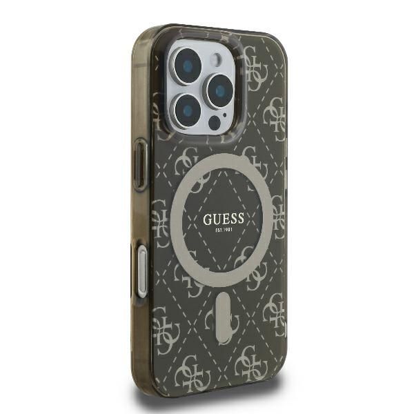 Muu telefoni lisavarustus Guess Guess IML 4G Background MagSafe Case for iPhone 16 Pro Max - Brown