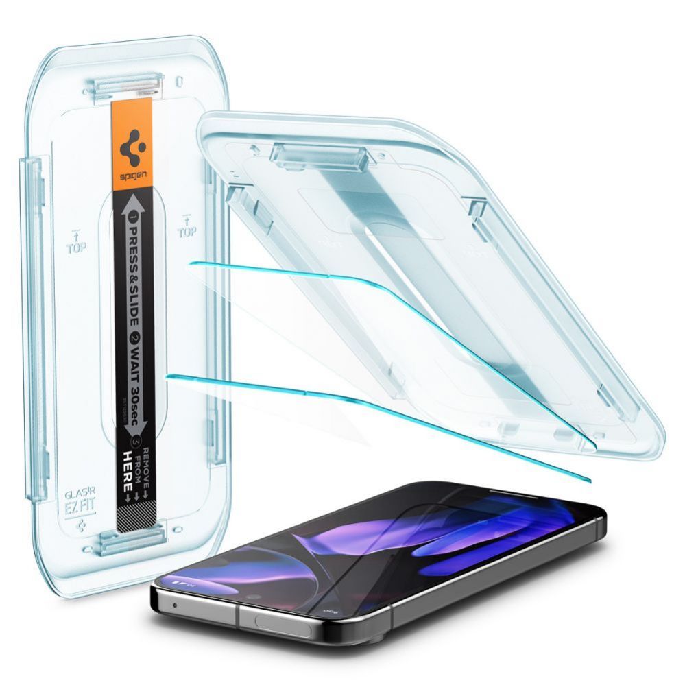 Muu telefoni lisavarustus Spigen Spigen Glas.tR EZ Fit Tempered Glass with Applicator for Google Pixel 10 / 10 Pro / 9 / 9 Pro (2 pcs.)
