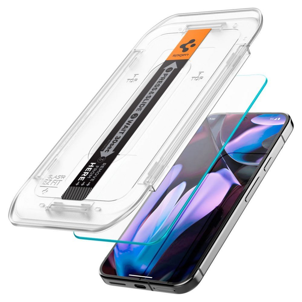 Muu telefoni lisavarustus Spigen Spigen Glas.tR EZ Fit Tempered Glass with Applicator for Google Pixel 10 / 10 Pro / 9 / 9 Pro (2 pcs.)