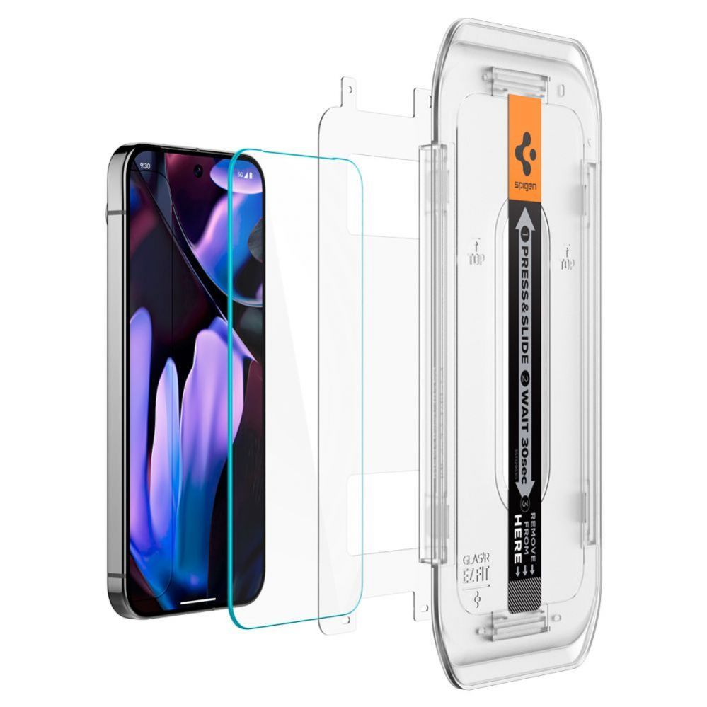 Muu telefoni lisavarustus Spigen Spigen Glas.tR EZ Fit Tempered Glass with Applicator for Google Pixel 10 / 10 Pro / 9 / 9 Pro (2 pcs.)