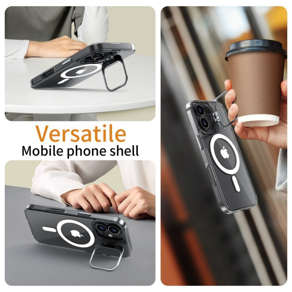 Cits mobilo telefonu aksesuārs Tech-Protect Tech-Protect MagStand MagSafe iPhone 16 Case - Clear