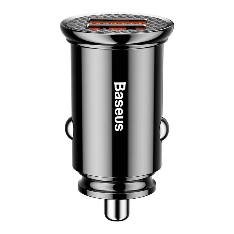 Autolaadijad Baseus Baseus Circular 2xUSB QC3.0 5A 30W car charger (black)