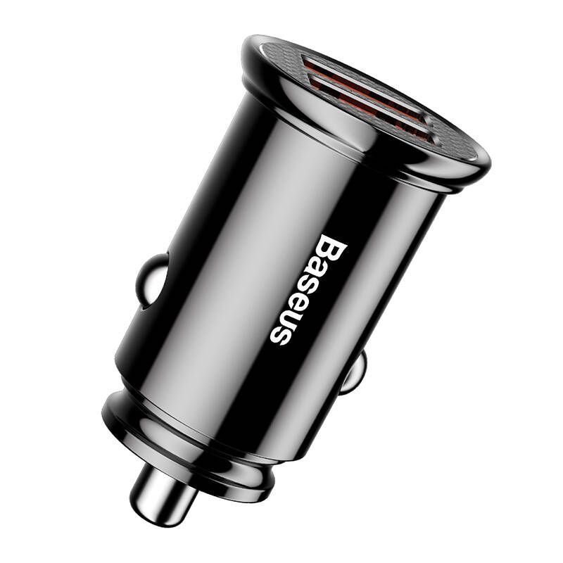 Autolaadijad Baseus Baseus Circular 2xUSB QC3.0 5A 30W car charger (black)
