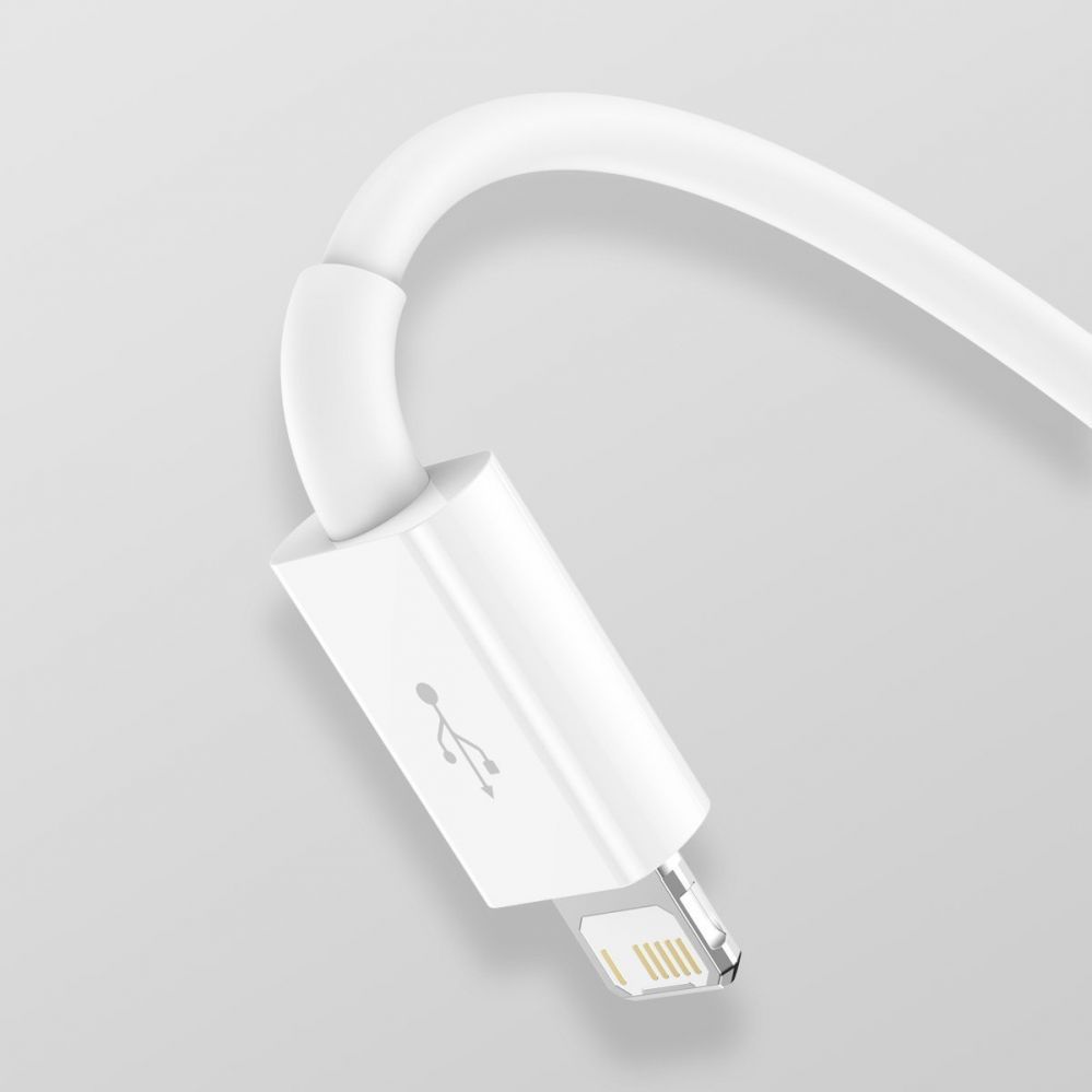 Cable Baseus USB cable 3in1 Baseus Superior Series, USB to micro USB / USB-C / Lightning, 3.5A, 1.2m (white)