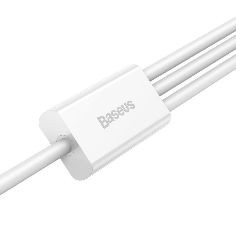 Cable Baseus USB cable 3in1 Baseus Superior Series, USB to micro USB / USB-C / Lightning, 3.5A, 1.2m (white)