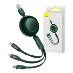 Kabelis Baseus  Baseus Bright Mirror 3, USB 3-in-1 cable for micro USB / USB-C / Lightning 66W / 2A 1.1m (Green) 