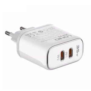 Adaptrid LDNIO  Wall charger LDNIO A2528M 2USB-C for Apple + USB-C - Lightning Cable 