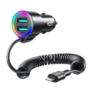 Auto charger Joyroom  Car charger Joyroom JR-CL25, 2x USB + Lightning cable (black) 