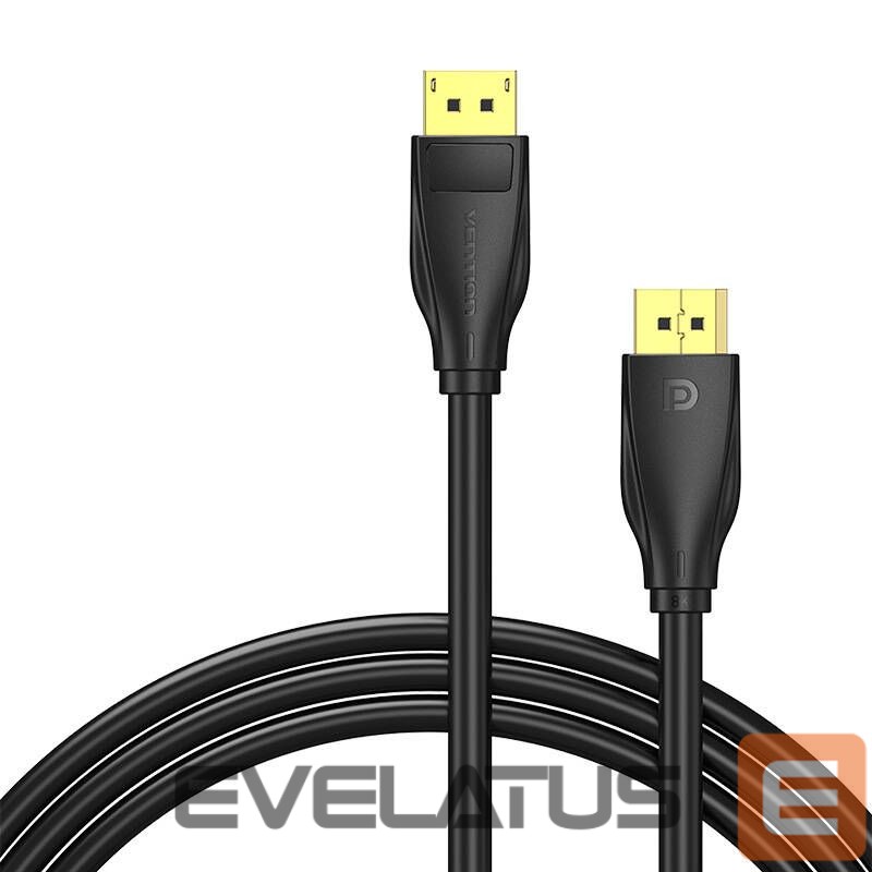Üleminek Vention DisplayPorDisplayPort 1.4 Cable Vention HCCBI 3m, 8K 60Hz/ 4K 120Hz (black)t Cable 3m Vention HCCBI (Black)