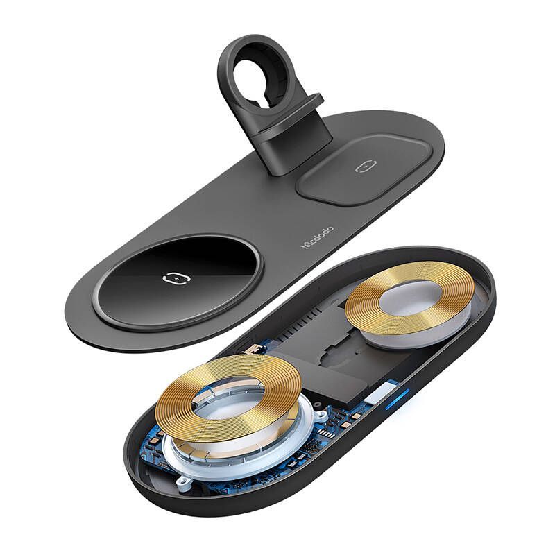 Autolaadijad Mcdodo Wireless Charger Mcdodo CH-7061 3 in 1 15W (mobile/TWS/Apple watch) (black)