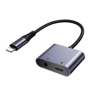 Converter Joyroom  2-in-1 Audio adapter Joyroom SY-L01 Lightning to 3.5mm + Lightning (black) 