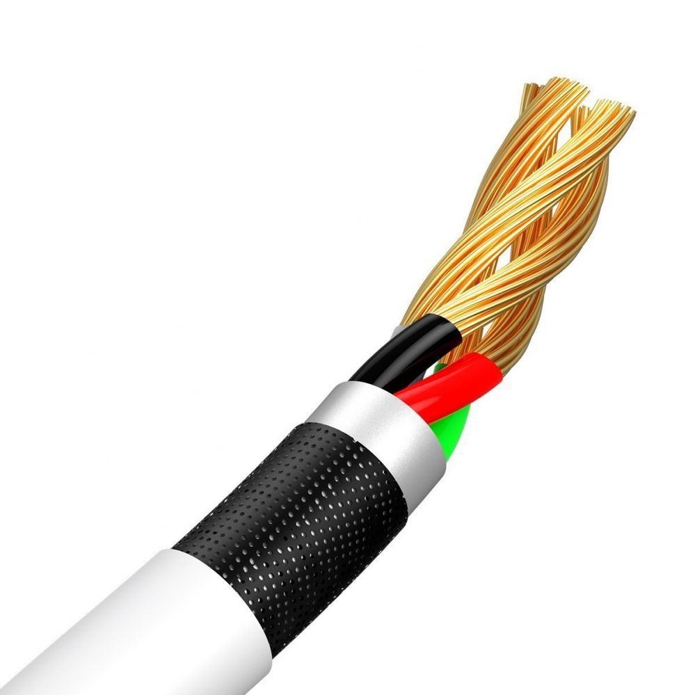 Cable Baseus Baseus Simple Wisdom Data Cable Kit USB to Micro 2.1A (2PCS/Set) 1.5m White