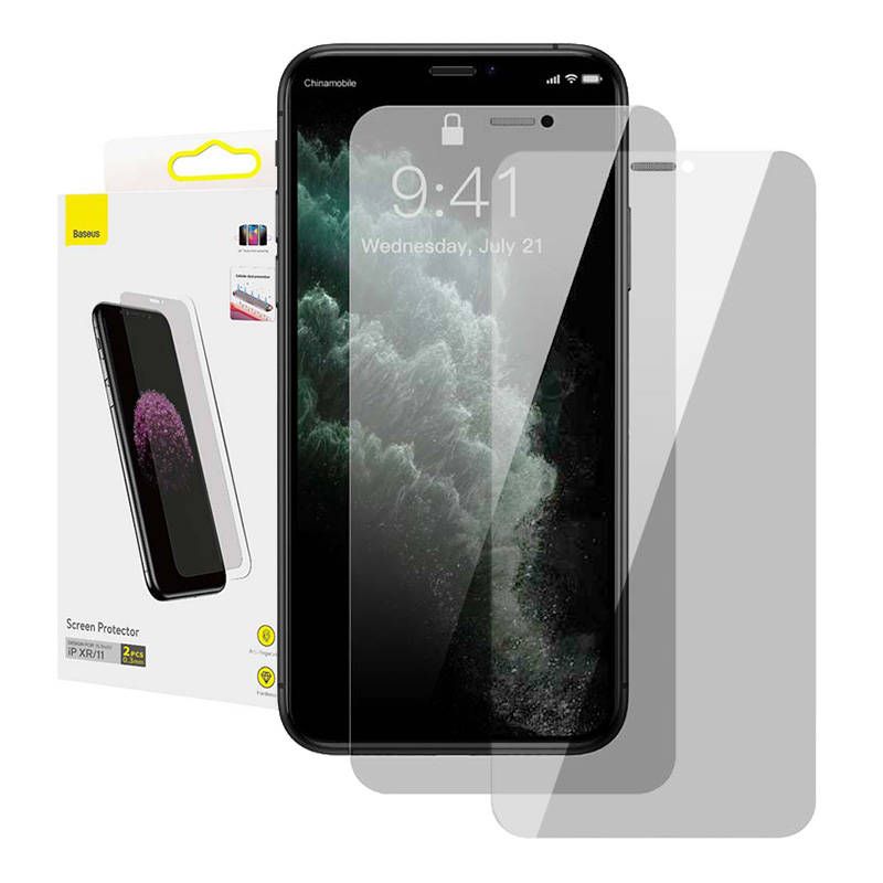 Protective glass Baseus Baseus 0.3mm Screen Protector (2pcs pack) for iPhone XR/11 6.1 inch