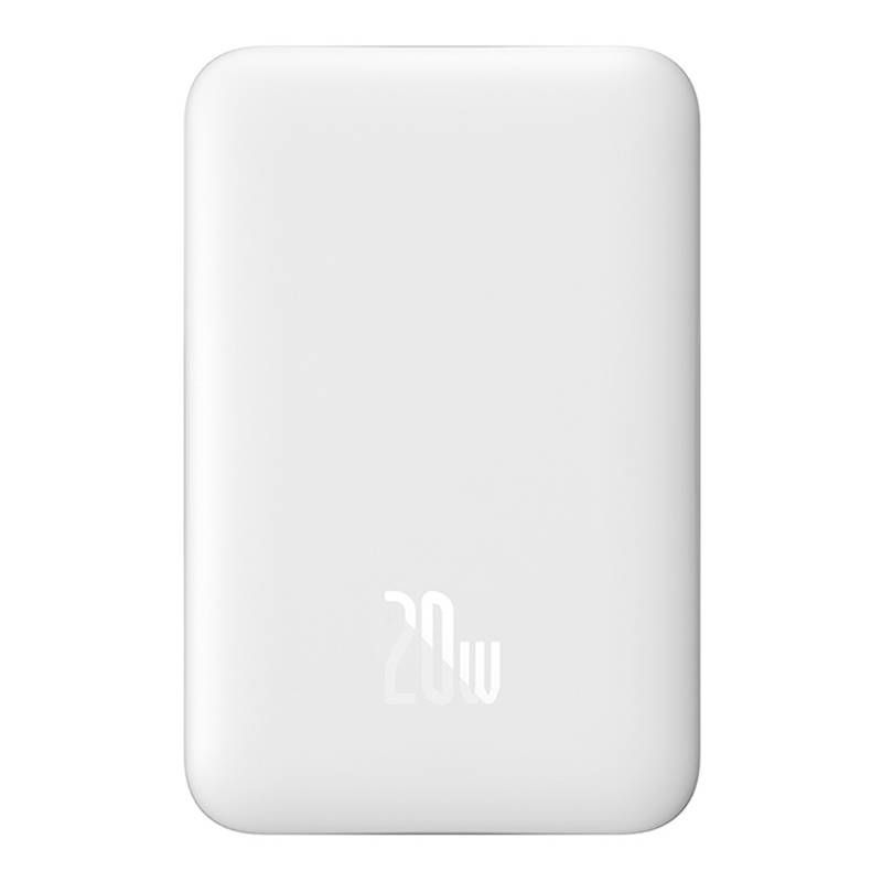 Väline aku Baseus Powerbank Baseus Magnetic, 10000mAh, USB-C 20W, MagSafe (white)