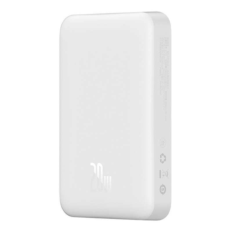Väline aku Baseus Powerbank Baseus Magnetic, 10000mAh, USB-C 20W, MagSafe (white)