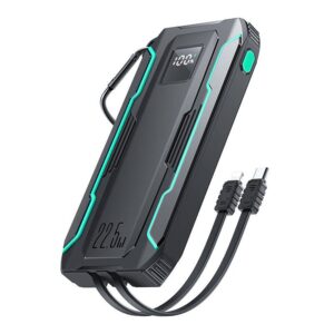 Väline aku Joyroom  Powerbank Joyroom JR-L017 10000mAh, 22.5W, with Lightning + USB-C cable (black) 