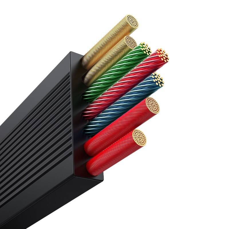 Cable Baseus Fast Charging Cable 3in1 Baseus Free2Draw USB-C to USB-C/Lightning/Micro 100W, 1,1m (black)