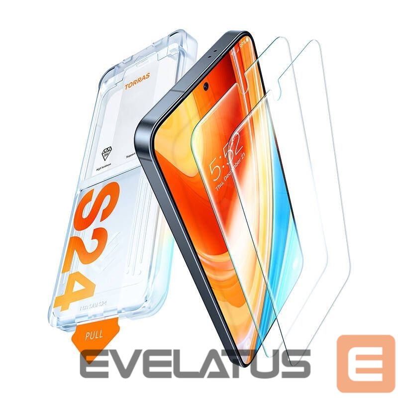 Protective glass Torras - Tempered glass for Samsung S24+ Torras Install Master