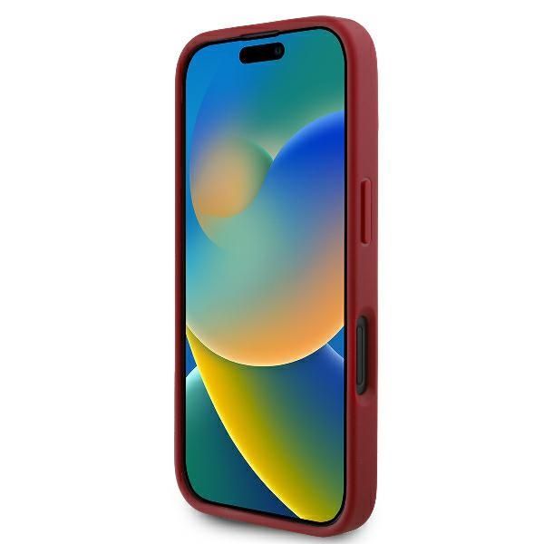 Cits mobilo telefonu aksesuārs Karl Lagerfeld Karl Lagerfeld Diagonal Quilted Script iPhone 16 Case - Red